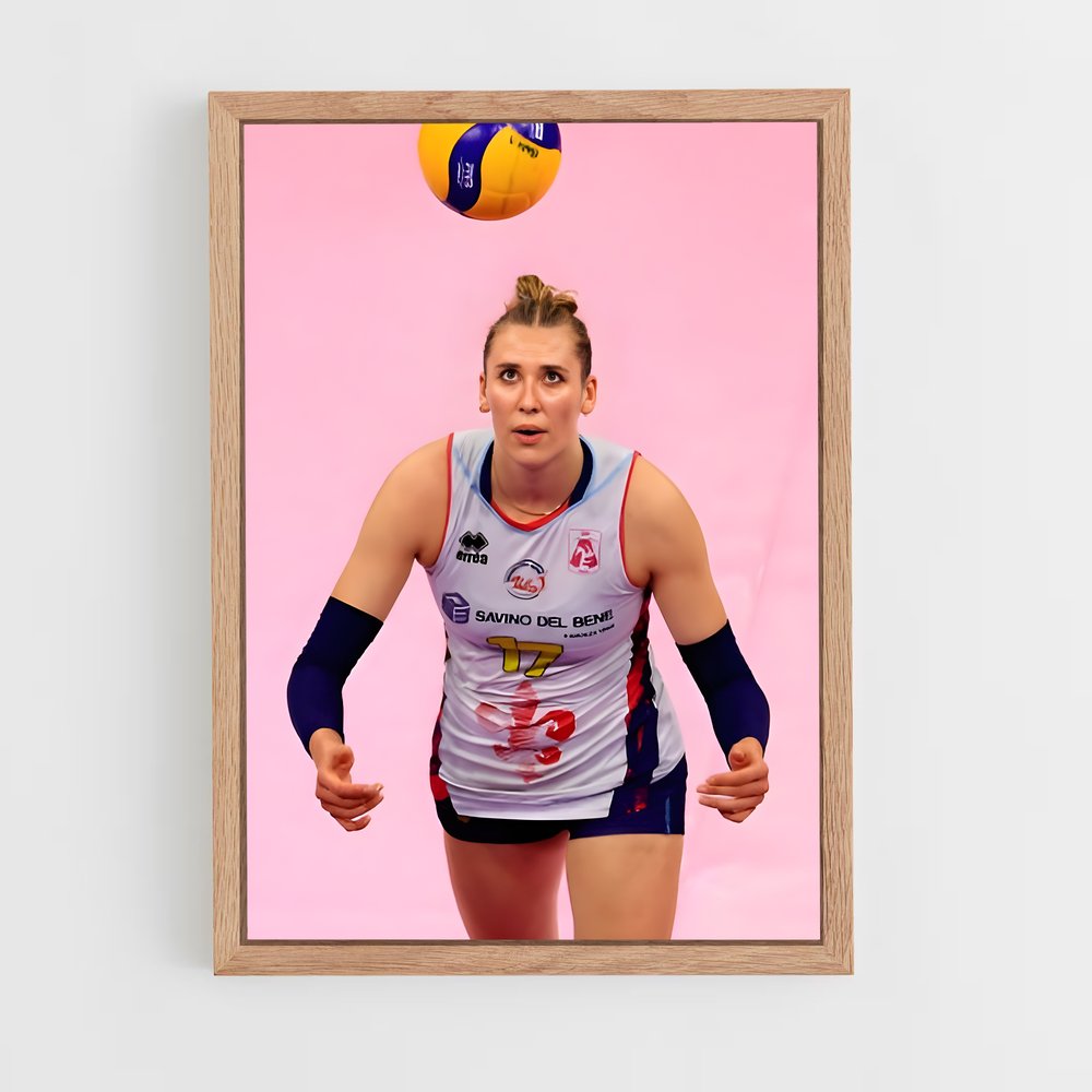 Poster Saut de Championne – affiche Volleyball (vue 4)